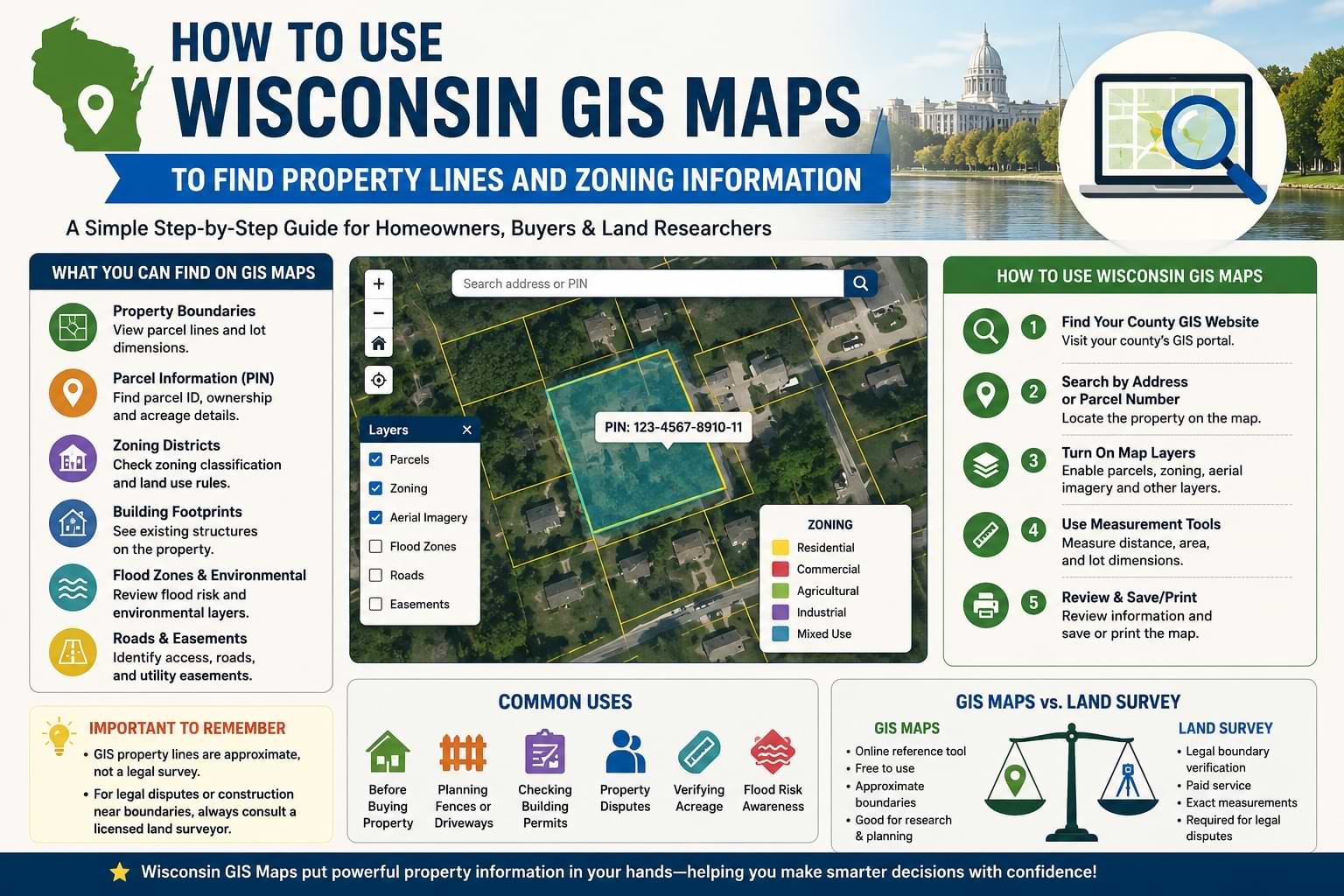 How to Use Wisconsin GIS Map to Find Property Lines & Zoning